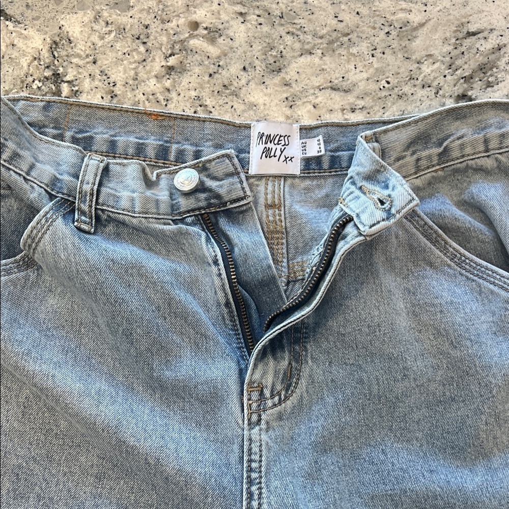 Princess Polly Women's Boyfriend Jeans - Light Blue 6 - Picture 2 of 6